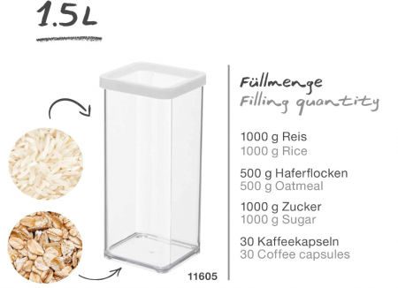 Recipient pentru alimente Rotho Loft 1.5 L [4]