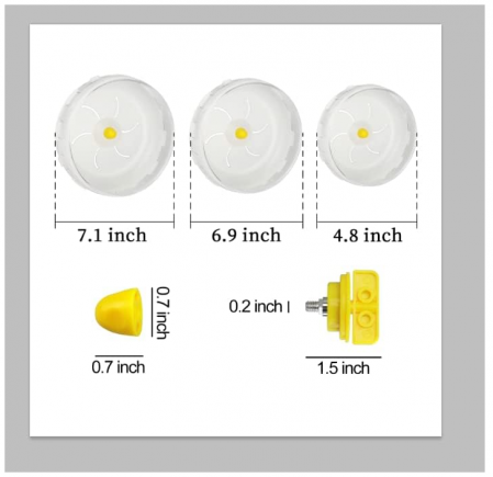 Roata de alergat pentru hamsteri Andiker, alb, 18 cm [2]