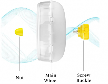 Roata de alergat pentru hamsteri Andiker, alb, 18 cm [3]