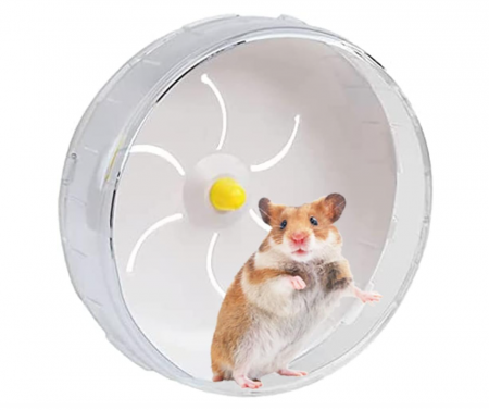 Roata de alergat pentru hamsteri Andiker, alb, 18 cm [0]