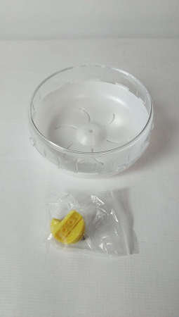 Roata de alergat pentru hamsteri Andiker, alb, 18 cm [1]
