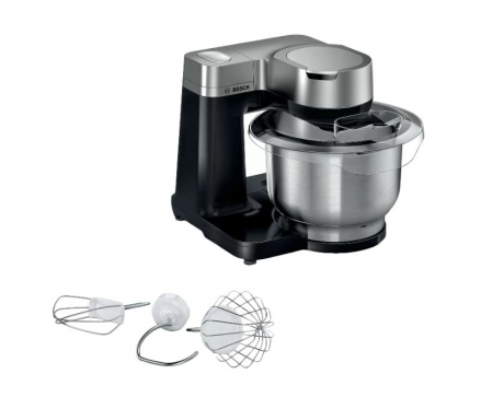 Robot de bucatarie Bosch MUMS2VM00, 900 W, 7 viteze + Pulse, Negru/Argintiu [0]