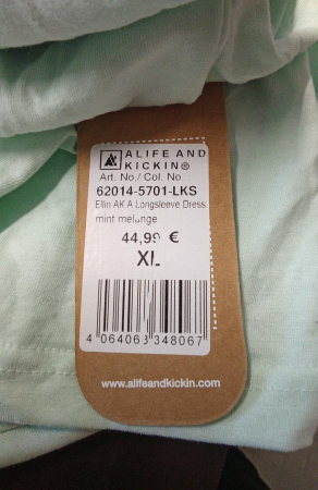 Rochie casual cu maneca lunga pentru femei Alife and Kickin EllinAK A, verde, XL [3]