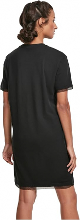 Rochie casual pentru femei Urban Classics Boxy Lace Hem Tee, negru, S [3]