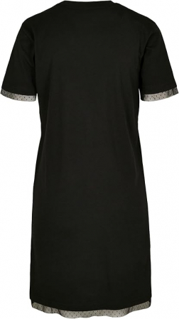 Rochie casual pentru femei Urban Classics Boxy Lace Hem Tee, negru, S [5]