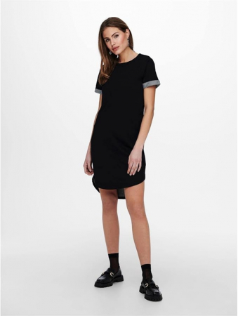 Rochie de damă ONLY Jdyivy S/S Jrs Noos, tip tricou, negru, M [4]