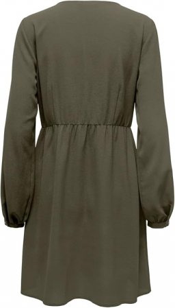 Rochie de damă ONLY Onlnova Life L/S Thea Button, cu maneca lunga, verde, XS [1]