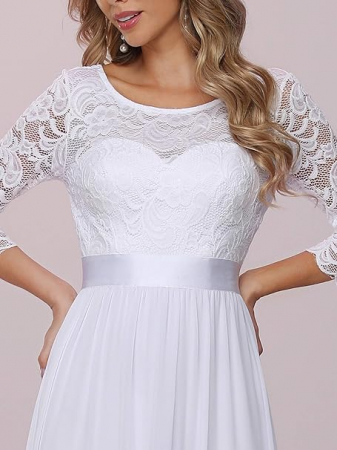 Rochie de mireasa pentru femei Ever-Pretty alba, Marimea 38 [5]