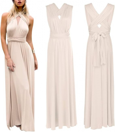 Rochie de seară elegantă IMEKIS, fără mâneci, decolteu în V, XS [1]