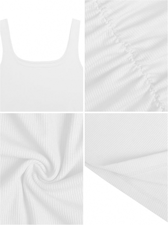 Rochie de vară Missufe, rochie tip creion albă, M [6]