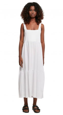 Imbracaminte femei - Rochie de vara pentru femei Urban Classics TB4784, lungime 7/8, alb, marime 4XL