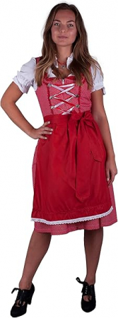 Rochie Dirndl Amelie pentru femei, Almwelt, rosu, marime 42 [4]