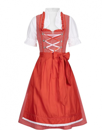 Rochii si Fuste dama - Rochie Dirndl Amelie pentru femei, Almwelt, rosu, marime 42