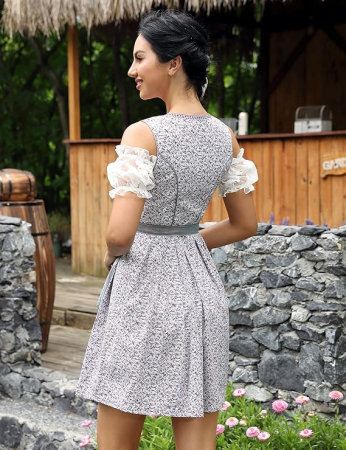Rochie Dirndl Oktoberfest pentru femei, KOJOOIN, 3 piese, marime 36 [4]