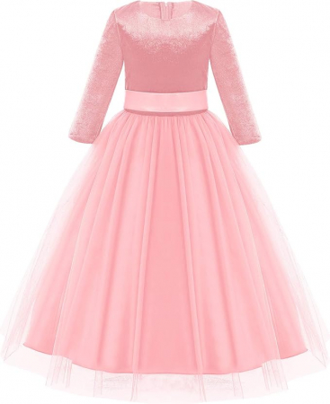 Rochie festivă pentru fete IBTOM CASTLE, roz, marime 150, 9-10 ani [0]