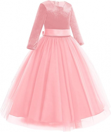 Rochie festivă pentru fete IBTOM CASTLE, roz, marime 150, 9-10 ani [2]