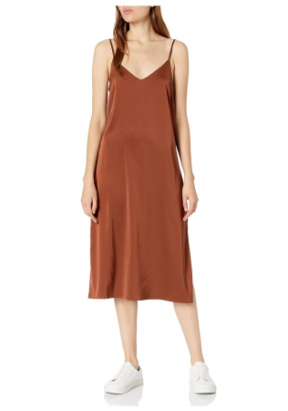 TOATE PRODUSELE - Rochie midi pentru femei The Drop Ana, decolteu in V, maro, XXL