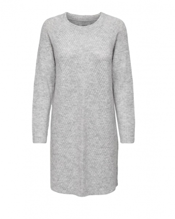 Fashion - Rochie tricotata Only Onlcarol L/S Knt Noos, gri, marime S