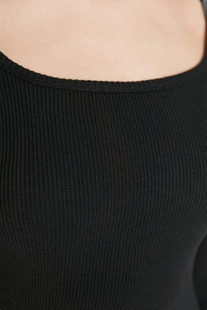 Rochie tricotata Trendyol, casual, negru, M [3]