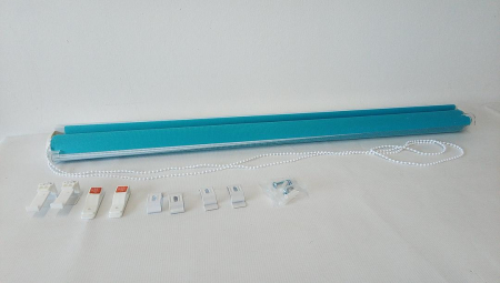 Roleta textila Lichtblick, montare fără găurire, 150l x 80L centimetri, Albastru [1]