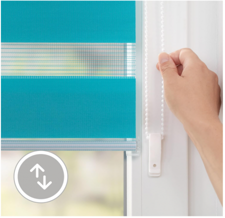 Roleta textila Lichtblick, montare fără găurire, 150l x 80L centimetri, Albastru [4]