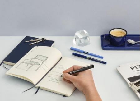 Roller Pilot V7 Hi-Tecpoint, 0.7 mm, Albastru, pachet de 4 [6]