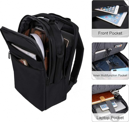 Rucsac antifurt Xnuoyo pentru laptop de 15.6 inchi, negru [2]