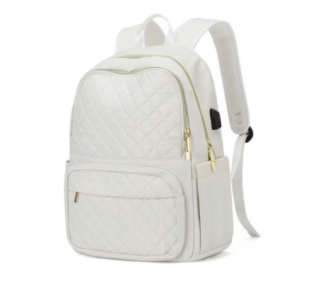 TOATE PRODUSELE - Rucsac dama, Textil, Rezistent la apa, 44x32x14cm, Alb