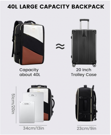 Rucsac de călătorie LOVEVOOK, Bagaj de mână Avion [3]