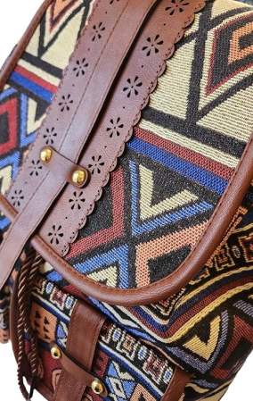 Rucsac de pânză pentru femei Zeollashop, stil hippie, vintage [4]