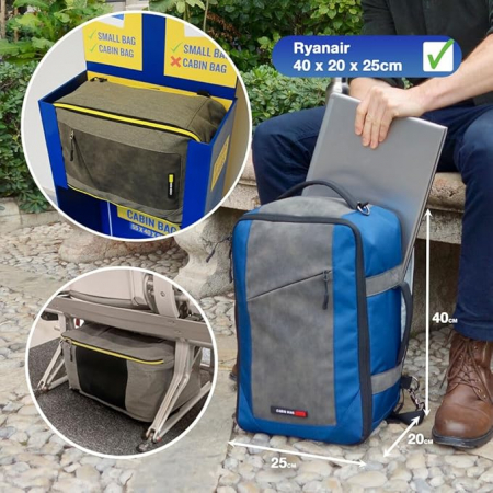 Rucsac de voiaj Cabin Max pentru Ryanair, 40 x 20 x 25 cm, gri [4]