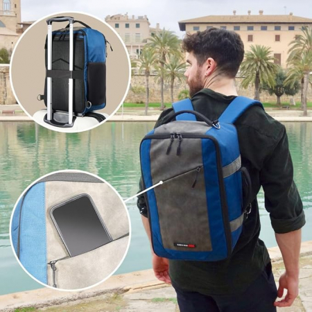 Rucsac de voiaj Cabin Max pentru Ryanair, 40 x 20 x 25 cm, gri [3]