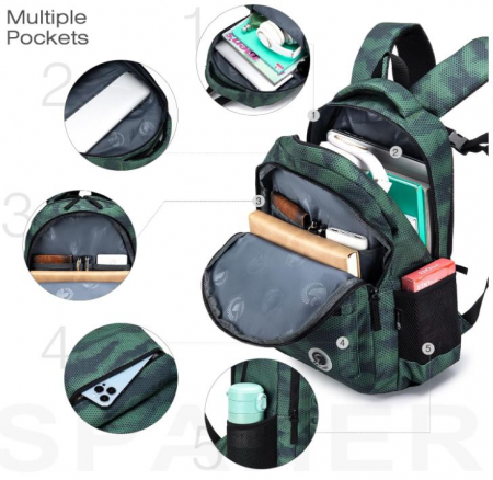 Rucsac de voiaj Est.1987, 40 x 30 x 15 cm, negru [4]