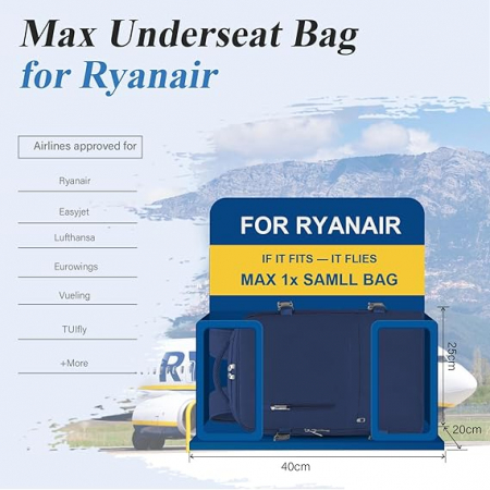 Rucsac de voiaj VMIKIV pentru Ryanair, 40 x 20 x 25 cm, albastru [1]