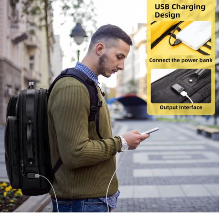 Rucsac laptop HEROIC KNIGHT impermeabil, negru [5]