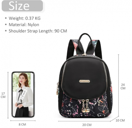 Rucsac mic DIRRONA, de damă, cu design imprimat [5]