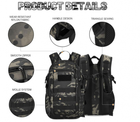 Rucsac militar pentru drumetii HUNTVP, 12L [5]