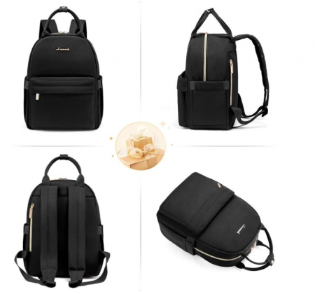 Rucsac pentru femei LOVEVOOK, ghiozdan negru [4]