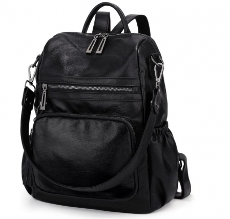 Rucsac pentru femei UTO, din piele PU, negru [5]