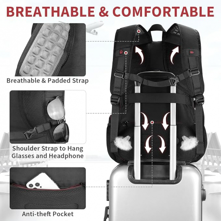 Rucsac pentru laptop VINBAGGE, 15.6 inchi, unisex [6]