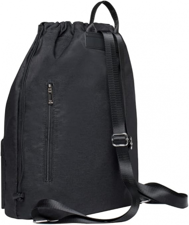 Rucsac sport KAUKKO, cu snur, unisex, negru [5]