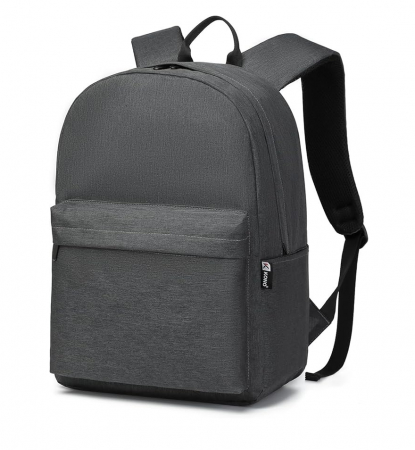 Genti si accesorii barbati - Rucsac universitar Kono, pentru laptop de 15.4 inch, gri