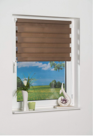 Rulou dublu(zebra) K-home, maro, 100 x 150 cm [4]