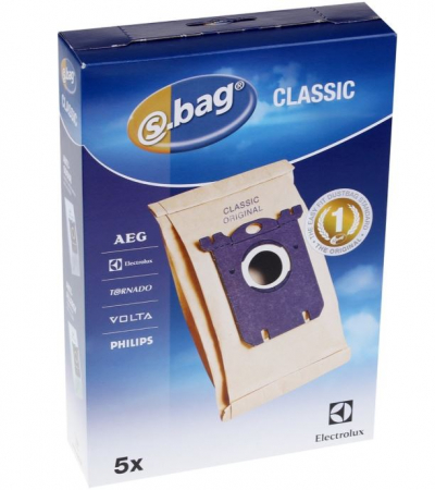 Ingrijire Locuinta - Set 5 saci de hartie pentru aspirator E200S, ELECTROLUX 9001684621, S-Bag CLASSIC