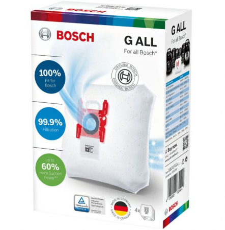 Accesorii si piese aspiratoare - Set 4 saci de aspirator, BOSCH 17003048, G All, BBZ41FGALL