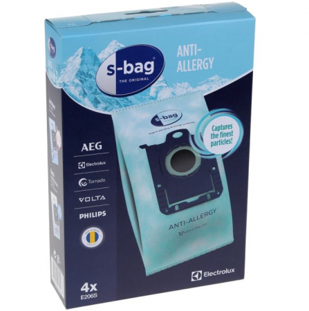 Ingrijire Locuinta - Set 4 saci de aspirator E206S, ELECTROLUX 9001684605, ANTI-ALLERGY