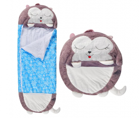 Camera copilului - Sac de dormit pentru copii Funmo, 2 în 1, pliabil, 135 x 50 cm