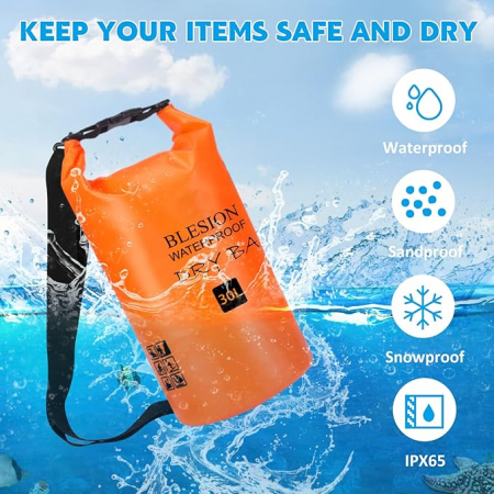 Sac impermeabil BLESION, portocaliu, 30L [3]