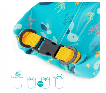 Sac impermeabil Legami, cu 2 curele, albastru, 10L [5]