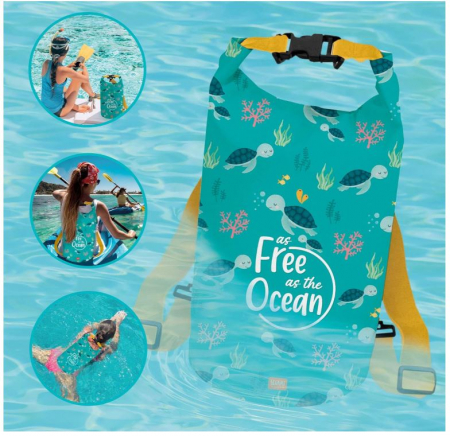 Sac impermeabil Legami, cu 2 curele, albastru, 10L [1]